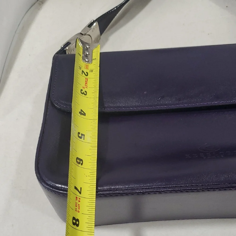 Vintage Kesslord Paris  Elegant Purple  Crescent Shoulder Bag - Picture 7 of 13